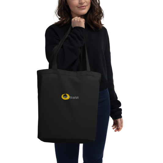 Happier Outside Tote Bag by Ecoconscious