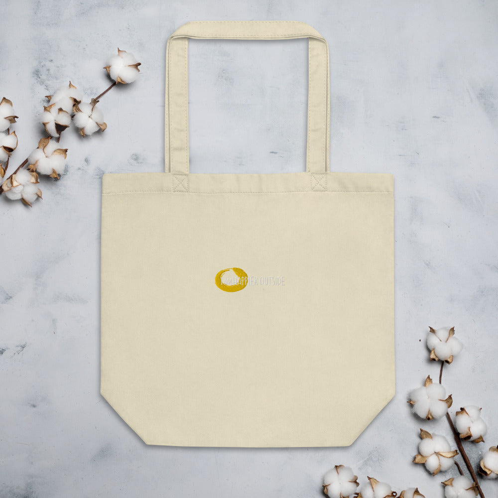 Happier Outside Tote Bag by Ecoconscious